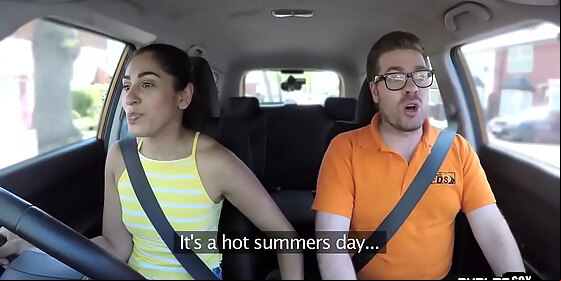 student driver publicly sucks instructor before pussyfucking