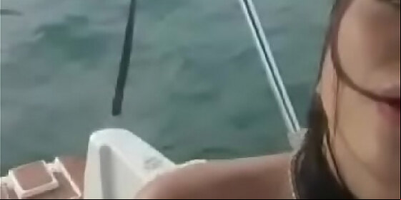hottie taking the boat