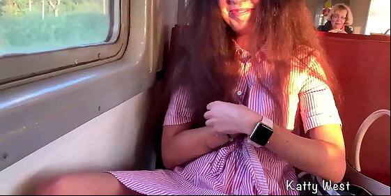 the girl 18 y o showed her panties on the train and jerked off a dick to a stranger in public