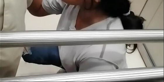 blowjob in the elevator