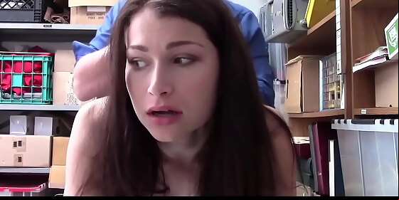 black hair teen shoplyfter jennifer jacobs fucked by security guard after making a deal