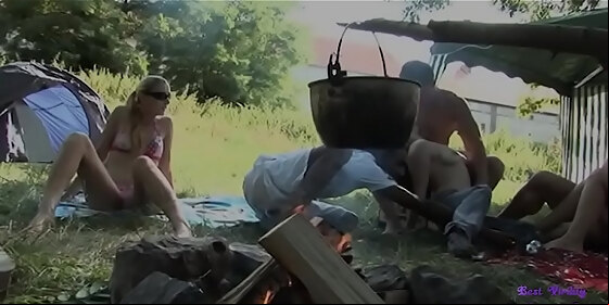 camping turns into an orgy with big cocks for y and mature women